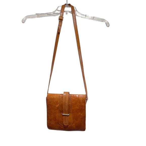 Vintage Cognac Crossbody Purse - Picture 5 of 12